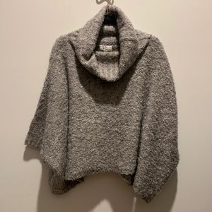 Gray turtleneck sweater